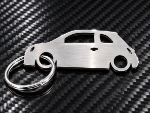 Keychain - FIAT 500 Silhouette Design