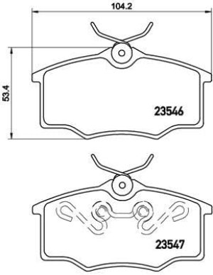 Fiat 500 Brake Pads - Front - Brembo OE - Low-Met - ABARTH/Turbo Fiat 500 Brake Pads - Front - Brembo OE - Low-Met - ABARTH/Turbo