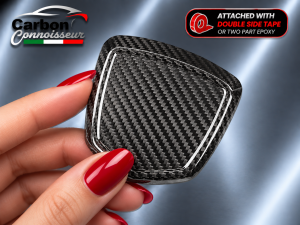 FIAT 500 ABARTH Rear Emblem Cover - Carbon Fiber - Carbon Connoisseur