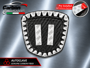 FIAT 500 ABARTH Rear Emblem Cover - Carbon Fiber - Carbon Connoisseur