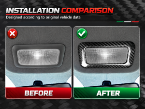 FIAT 500 Dome Light Frame Trim - Carbon Fiber - Carbon Connoisseur