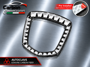 FIAT 500 ABARTH Rear Emblem Trim - Carbon Fiber - Carbon Connoisseur