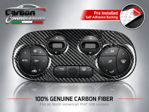 FIAT 500 Temperature Control Panel - Carbon Fiber - Automatic Controls - Carbon Connoisseur