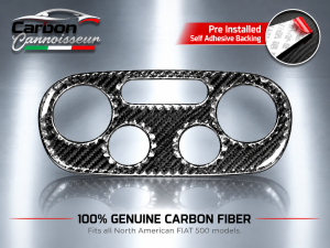 FIAT 500 Temperature Control Panel - Carbon Fiber - Automatic Controls - Carbon Connoisseur