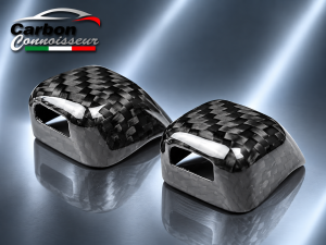 FIAT 500 Windshield Spray Nozzle Cover Set - Carbon Fiber - Carbon Connoisseur