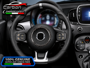 FIAT 500 Steering Wheel Outer Ring Trim - Carbon Fiber - Carbon Connoisseur