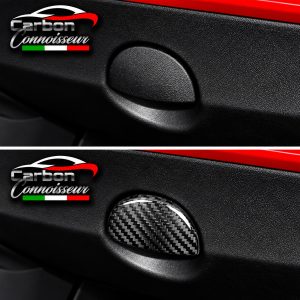 FIAT 500 Glove Box Door Handle Cover - Carbon Fiber - Carbon Connoisseur