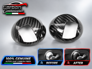 FIAT 500 Interior Door Handle Kit - Carbon Fiber - Carbon Connoisseur