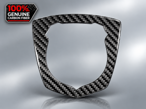FIAT 500 ABARTH Front Emblem Inner Frame - Carbon Fiber - Carbon Connoisseur