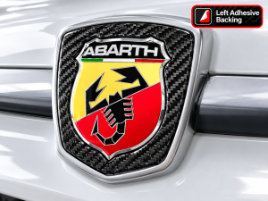 FIAT 500 ABARTH Front Emblem Inner Frame - Carbon Fiber - Carbon Connoisseur
