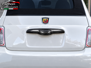 FIAT 500 Trunk Handle Cover - Carbon Fiber - North American Model - Carbon Connoisseur