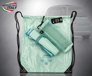 FIAT Topolino Microfiber Towel + Carry Bag Set