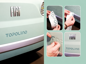 FIAT Topolino Decal Kit – "Topolino" Logo - Black