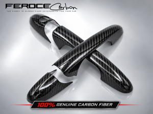 FIAT 500 Exterior Door Handle Kit - Carbon Fiber 