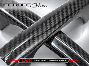 FIAT 500 Exterior Door Handle Kit - Carbon Fiber 