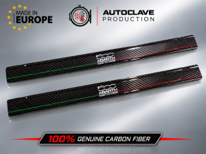 FIAT 500 Door Sills - Carbon Fiber - 500 ABARTH Assetto Corse Graphic