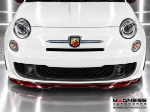 FIAT 500 Front Spoiler - Carbon Fiber - Red Candy