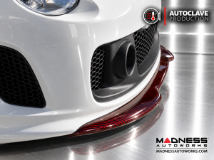 FIAT 500 Front Spoiler - Carbon Fiber - Red Candy