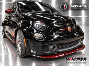 FIAT 500 Front Spoiler - Carbon Fiber - Red Candy
