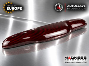 FIAT 500 Trunk Handle - Carbon Fiber - Red Candy