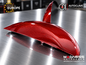 FIAT 500 Eyebrows - Carbon Fiber - Koshi Composites - Red Candy