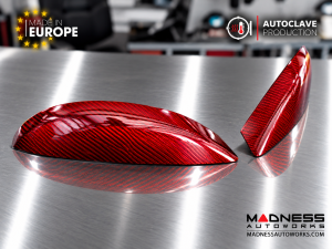 FIAT 500 Eyebrows - Carbon Fiber - Koshi Composites - Red Candy