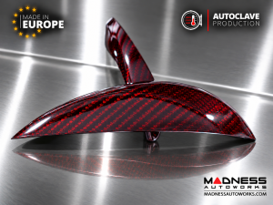 FIAT 500 Eyebrows - Carbon Fiber - Koshi Composites - Dark Red Candy