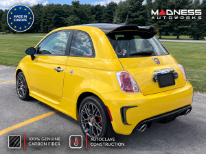 FIAT 500 Rear Bumper Side Duct Trim Piece Set - Carbon Fiber 