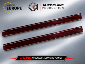 FIAT 500 Door Sills - Carbon Fiber - Red Candy