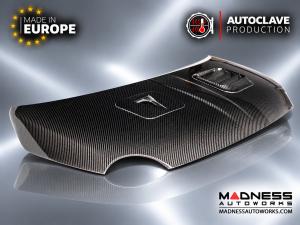 FIAT 500 Hood - Carbon Fiber - w/ Vents