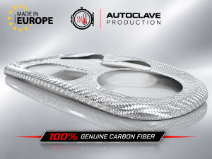 FIAT 500 Temperature Control Panel - Carbon Fiber - Koshi Composites - White Candy 