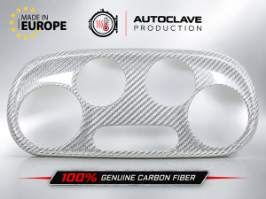 FIAT 500 Temperature Control Panel - Carbon Fiber - Koshi Composites - White Candy 