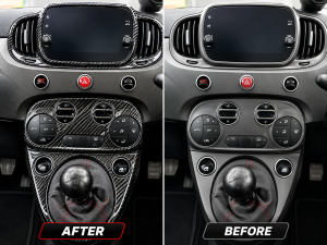 FIAT 500 Audio System Frame Cover - Carbon Fiber