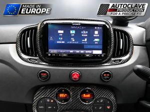 FIAT 500 Audio System Frame Cover - Carbon Fiber