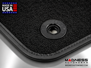 FIAT 500X Floor Mats - Premium Carpet - MADNESS - Front + Rear Set - w/ MADNESS Logo