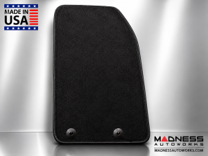FIAT 500X Floor Mats - Premium Carpet - MADNESS - Front + Rear Set - w/ MADNESS Logo