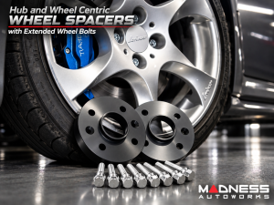 FIAT 500 Wheel Spacers - MADNESS - 12mm - set of 2 w/ extended bolts