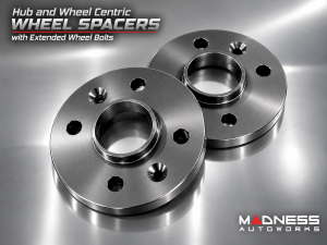 FIAT 500 Wheel Spacers - MADNESS - 16mm - set of 2 w/ extended bolts