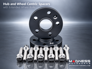 FIAT 500L Wheel Spacers - MADNESS - 16mm - set of 2 w/ extended bolts