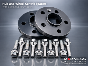 FIAT 500L Wheel Spacers - MADNESS - 16mm - set of 2 w/ extended bolts