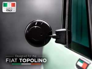FIAT Topolino Mirror Cap Set - Black