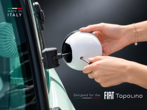 FIAT Topolino Mirror Cap Set - White