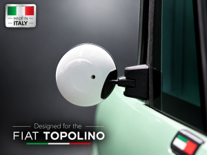 FIAT Topolino Mirror Cap Set - White