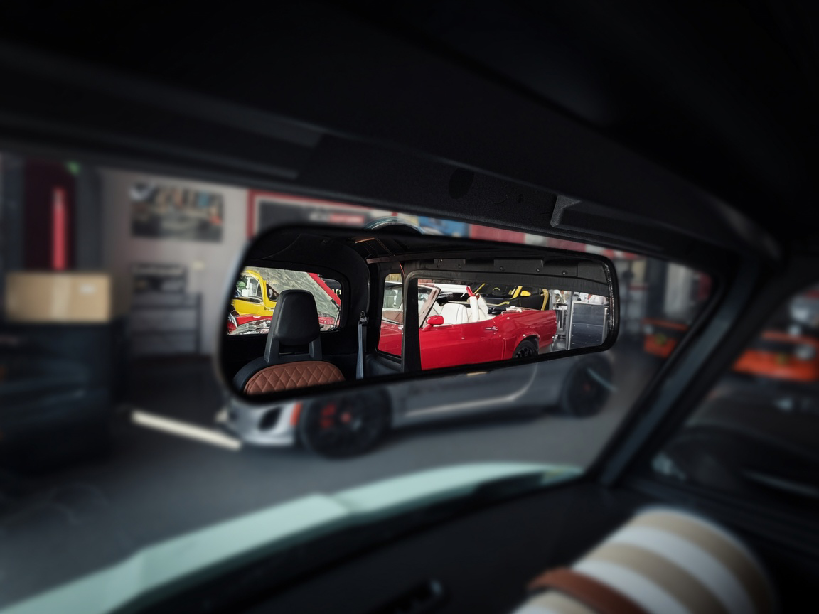 FIAT Topolino Rear View Mirror - Suction Cup Mount