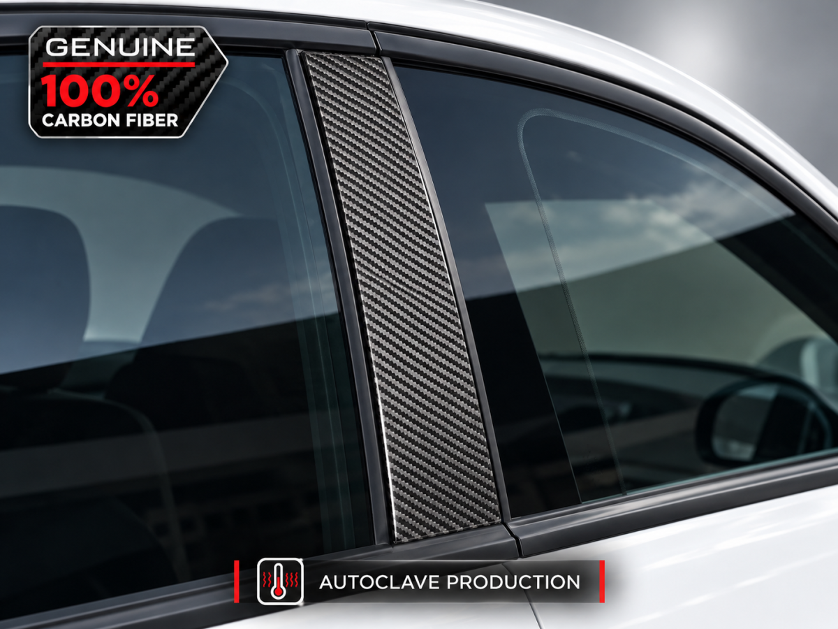 FIAT 500 Pillar Trim - Carbon Fiber - Carbon Connoisseur