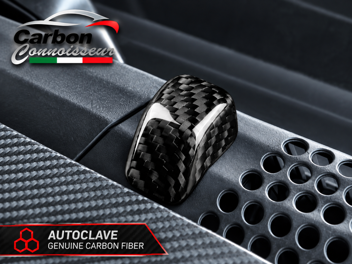 FIAT 500 Windshield Spray Nozzle Cover Set - Carbon Fiber - Carbon Connoisseur