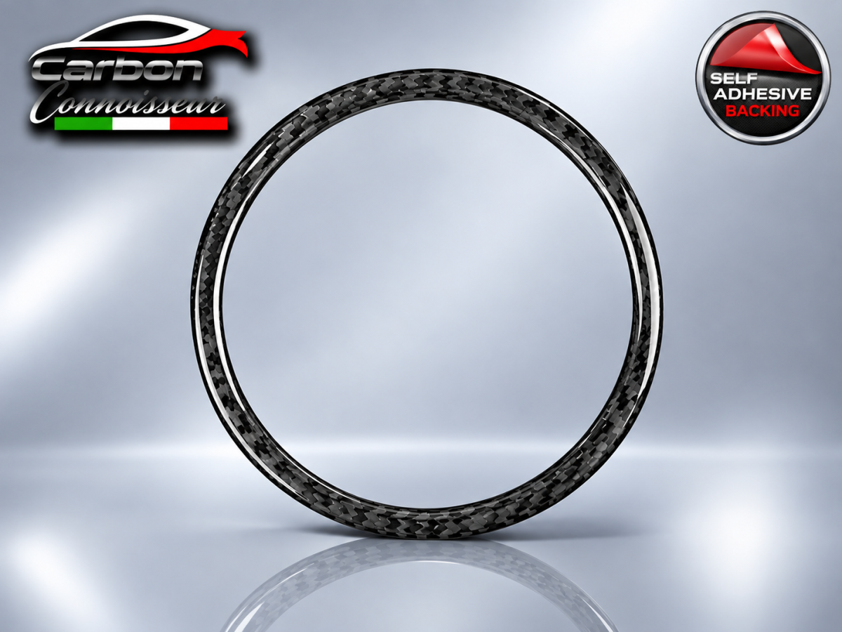 FIAT 500 Steering Wheel Outer Ring Trim - Carbon Fiber - Carbon Connoisseur