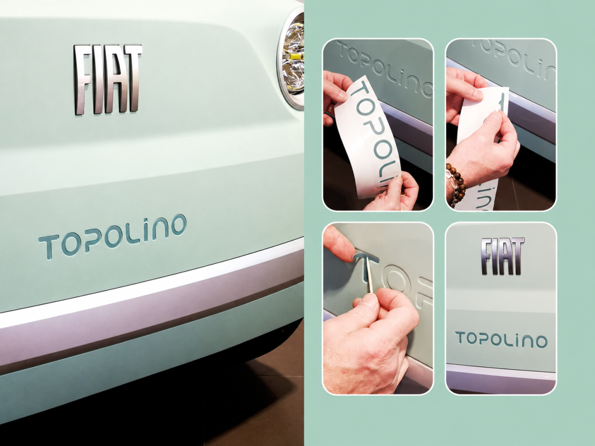 FIAT Topolino Decal Kit – "Topolino" Logo - Green