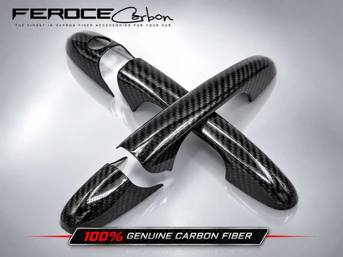 FIAT 500 Exterior Door Handle Kit - Carbon Fiber 