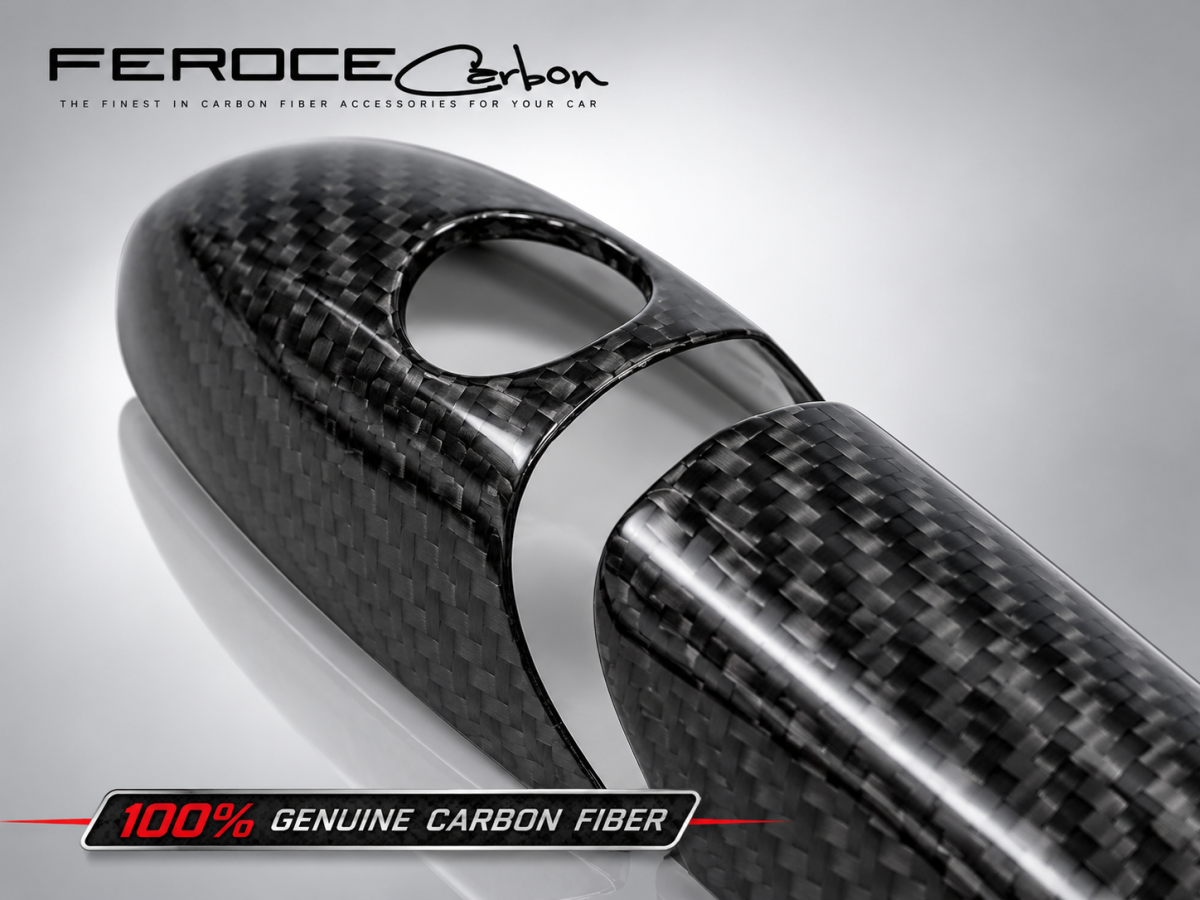 FIAT 500 Exterior Door Handle Kit - Carbon Fiber 
